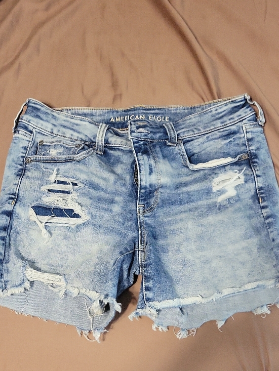 American Eagle Outfitters Pants - American Eagle Outfitters Light Blue Ripped Denim Shorts